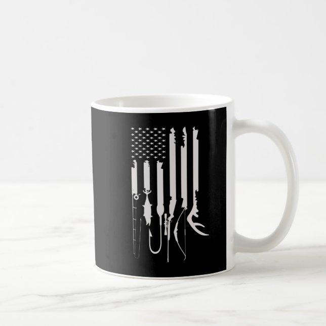 Manar Hunting Fishing USA flagga American ThLED De Kaffemugg (Höger)