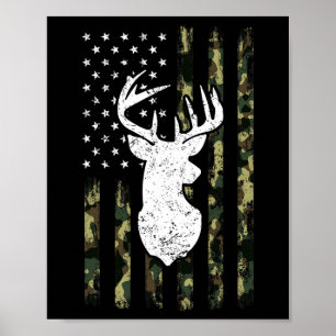 Manar Hunting Shirt American Camouflage Flagga Hjo Poster