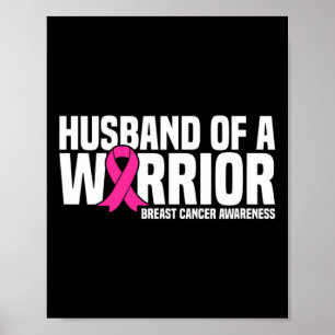 Manar Husbyand till en Warrior Rosa Ribbon Breast Poster