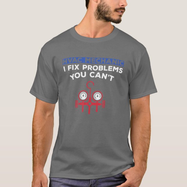Manar HVAC-gåva - Heat Ventilation AC-tekniker - T Shirt (Framsida)