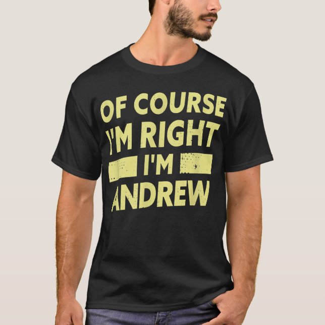 Manar I är Andrew Funny Andrew Namn  T Shirt (Framsida)