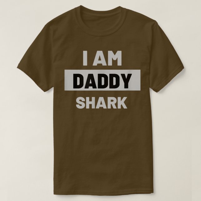 Manar I ÄR DADDY SHARKGift för pappa T Shirt (Design framsida)