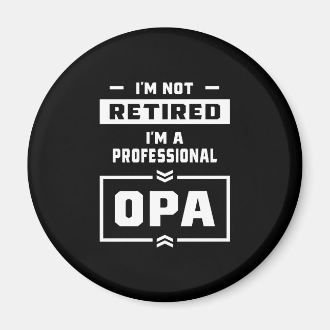 Manar I är en Professionell Opa Retrött Gift Magnet (Framsidan)