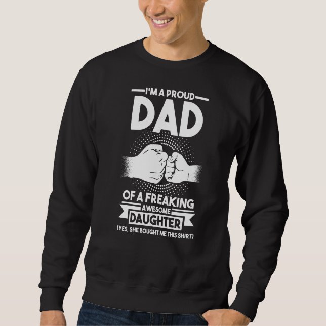 Manar I är en stolt Pappa-dotter Far Lång Ärmad Tröja (Framsida)