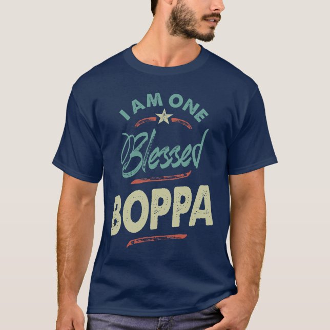 Manar I är en välsignad Boppa Far Grandpa Gift T Shirt (Framsida)
