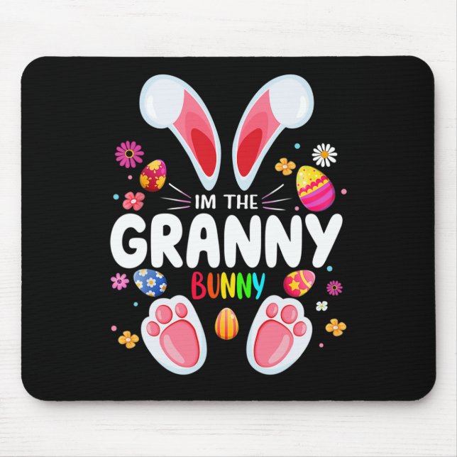 Manar I är Granny Bunny Matching Family Påsk P Musmatta (Framsidan)