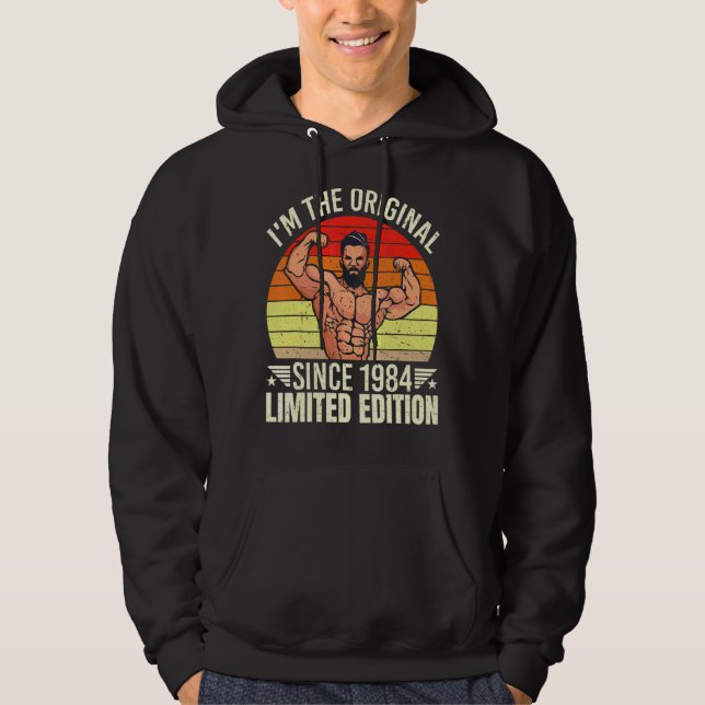 Manar I är originalet sedan 1984 Coola Stil Retro Hoodie (Framsida)