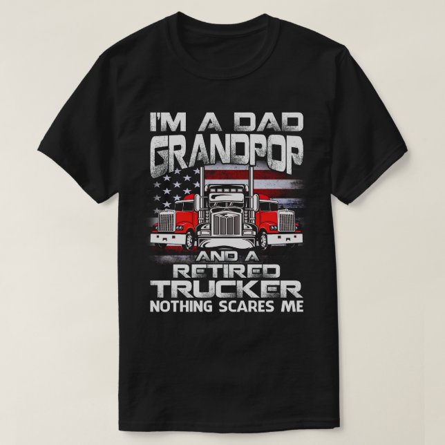 Manar I är Pappa Farpop Retrött Trucker Inget Scar T Shirt (Design framsida)