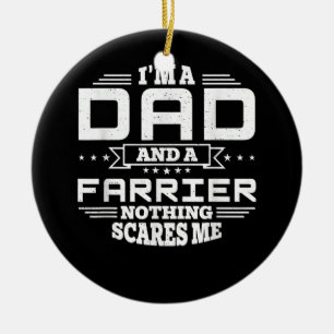 Manar I är Pappa och Farrier Ingenting skrämmer Julgransprydnad Keramik