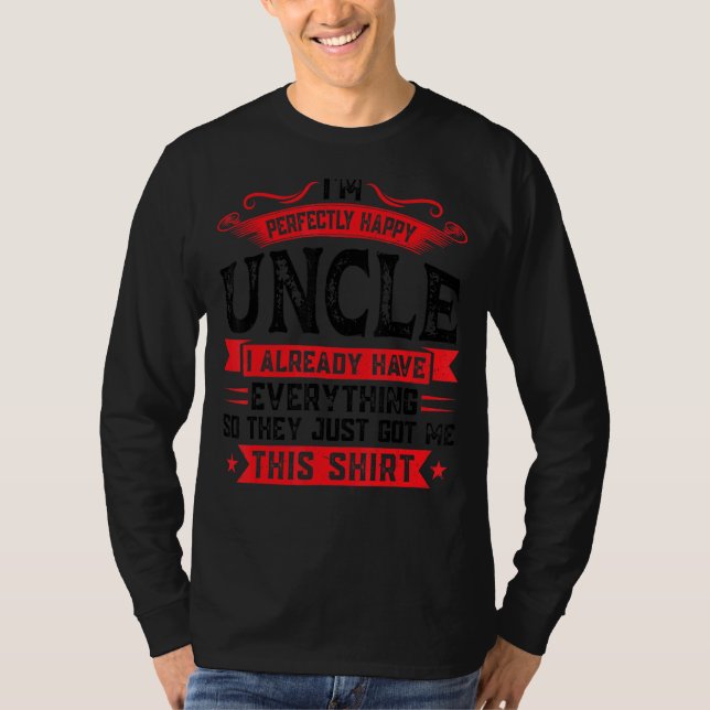Manar I är perfekt Lycklig farbror I Godfar T Shirt (Framsida)