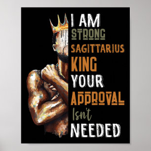 Manar I är stark Sagittarius Kung i Krona Zodiac Poster