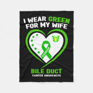 Manar I Bära Grönt för min fru Bile Duct Cancer Aw Fleecefilt