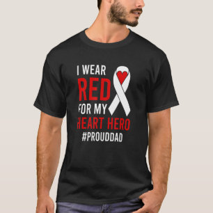 Manar I Bära Red Proud CHD Warrior Far CHD Medvete T Shirt