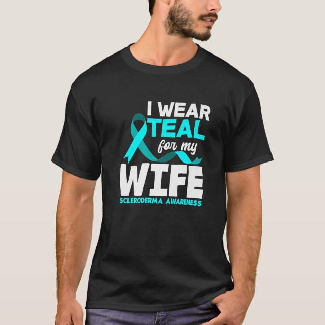 Manar I Bära Teal for My Maka Scleroderma Awarenes T Shirt (Framsida)