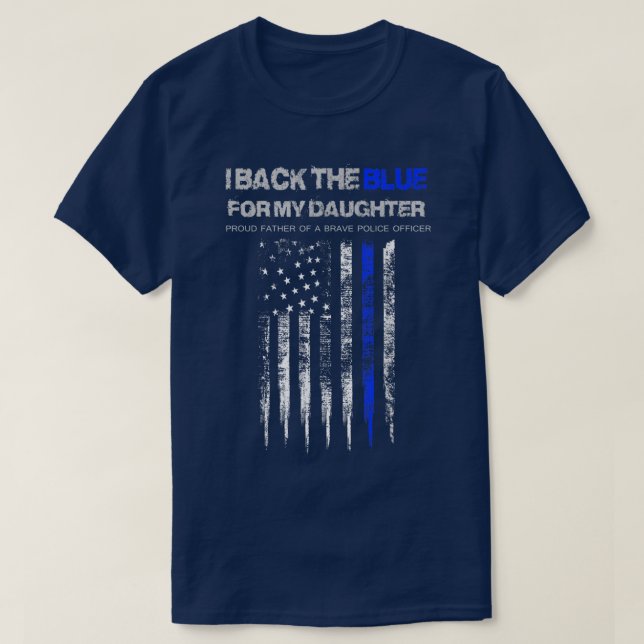 Manar I Blått för mitt lilla, blå knä T Shirt (Design framsida)