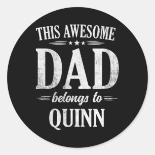 Manar i Fantastisk Pappa-Tillhören till Quinn Fars Runt Klistermärke