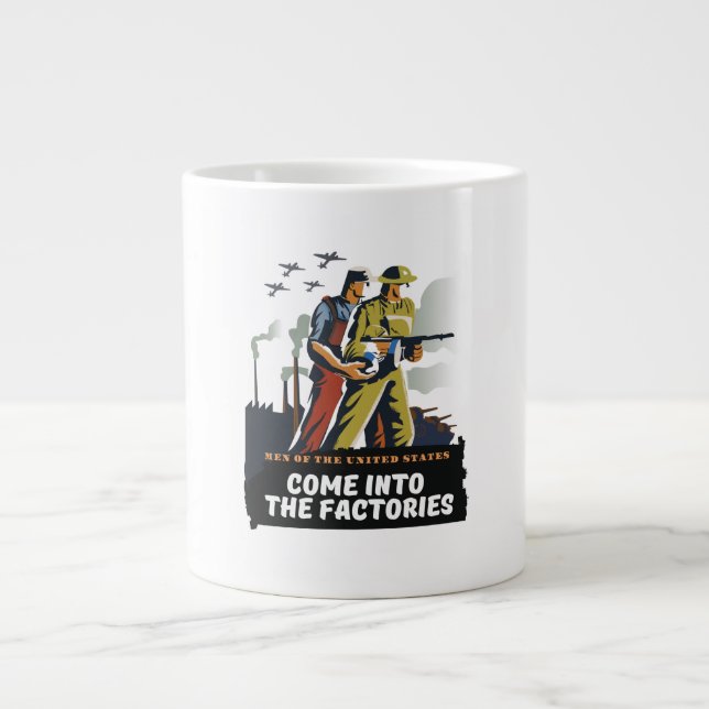 Manar i Förenade Stater, WW2 poster Jumbo Mugg (Framsidan)