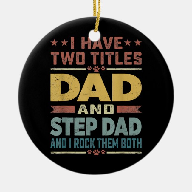 Manar I har två avdelningar Pappa och steg Pappa. Julgransprydnad Keramik (Framsidan)