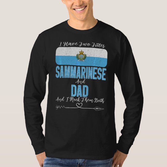 Manar I har två titlar på sammarinese och Pappa Sa T Shirt (Framsida)