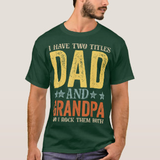 Manar I har två titlar Pappa och Grandpa Retro Fun T Shirt