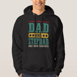 Manar I har två titlar Pappa och Stepdad Proud Pap Hoodie