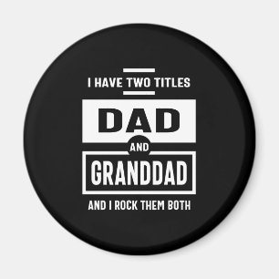Manar I har två titles Pappa och Granddad Gift Magnet