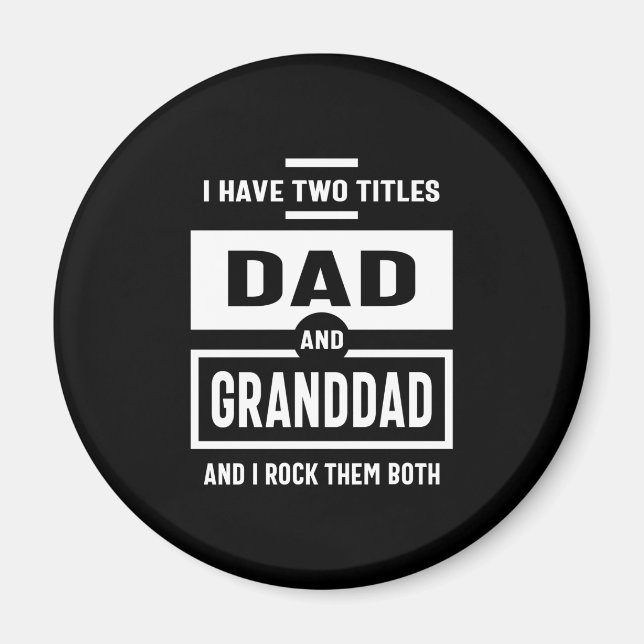 Manar I har två titles Pappa och Granddad Gift Magnet (Framsidan)
