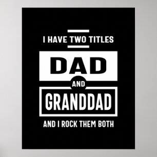 Manar I har två titles Pappa och Granddad Gift Poster