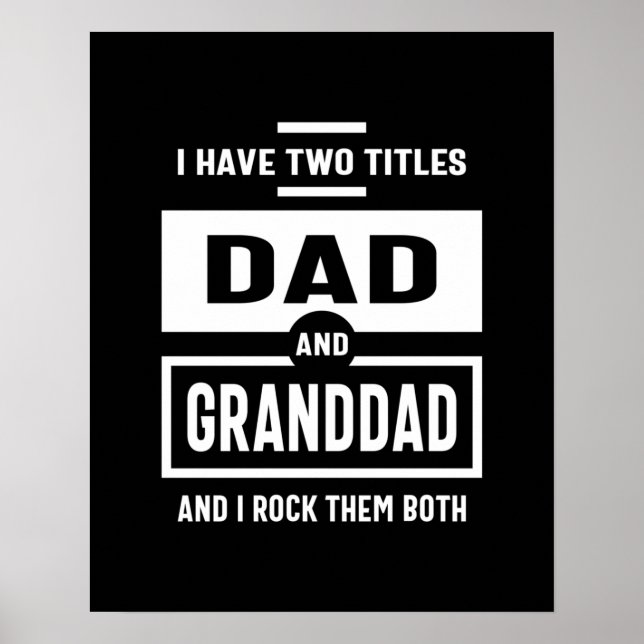 Manar I har två titles Pappa och Granddad Gift Poster (Framsidan)
