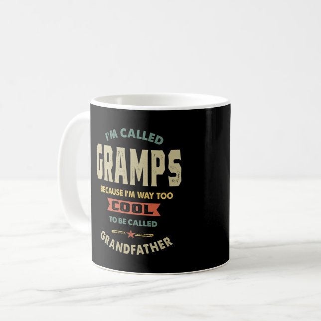 Manar I heter Gramps Coola Grandpa Gift Kaffemugg (Framsida vänster)