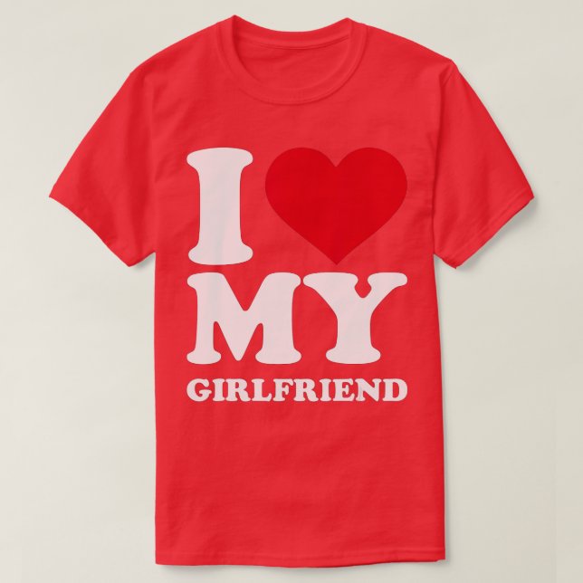 Manar I kärlek min flickvän min flickvän T Shirt (Design framsida)