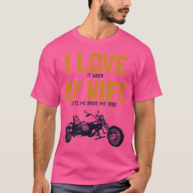 Manar I Kärlek Min fru Trike Motorcycle Tri T Shirt (Framsida)