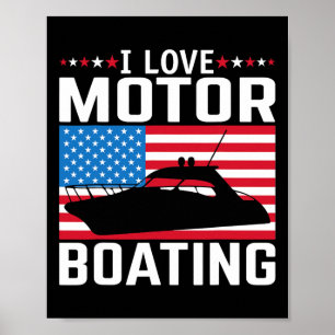 Manar I Kärlek Motorbåtsfartyg i Nitro B Poster