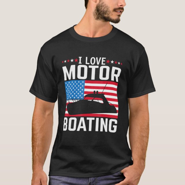 Manar I Kärlek Motorbåtsfartyg i Nitro B T Shirt (Framsida)