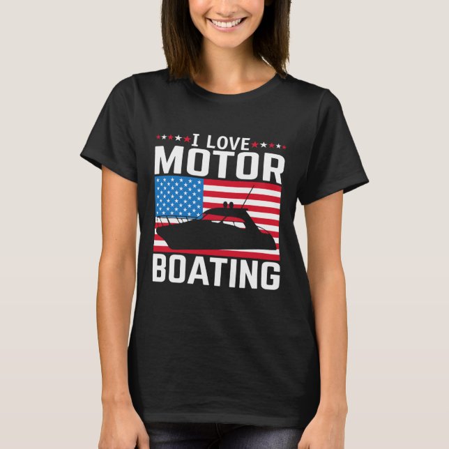Manar I Kärlek Motorbåtsfartyg i Nitro B T Shirt (Framsida)