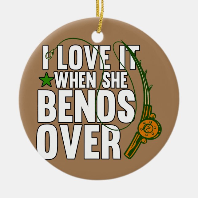 Manar I Kärlek när hon satsar över fisket Julgransprydnad Keramik (Framsidan)