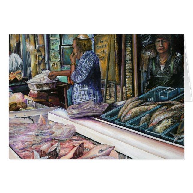 Manar i öknen, havets gåvor, Jerusalem Hälsningskort (Framsidan Horizontal)