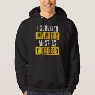 Manar I Överlevde jag min fru Masters Studenten De Hoodie