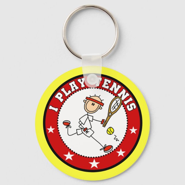 Manar I Play Tennis Tshirts och Gifts Nyckelring (Framsida)