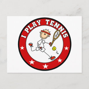 Manar I Play Tennis Tshirts och Gifts Vykort