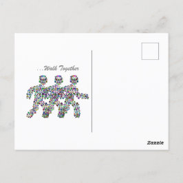 Manar i Rörelse - Gemstone Walking Figur Design Vykort