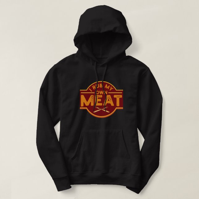 Manar I rub min egen Kött Funny BBQ Grilling Tee G Hoodie (Design framsida)