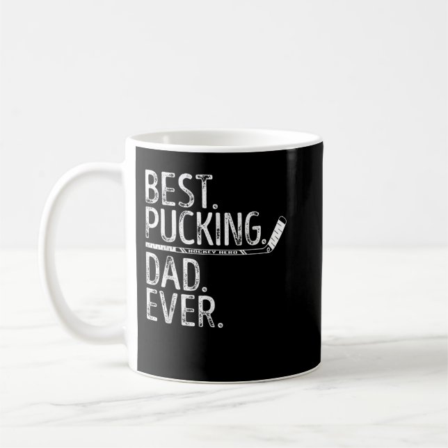 Manar Ice Hockey Best Pucking Pappa All Pappa Coac Kaffemugg (Vänster)