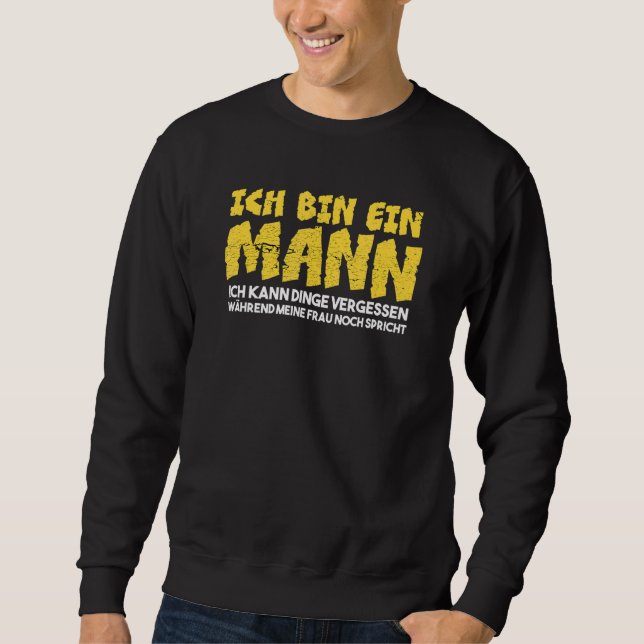 Manar Ich Tunna Ein Mann Ich Kann Sachen Vergessen Lång Ärmad Tröja (Framsida)