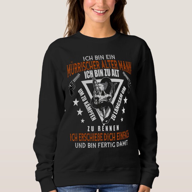 Manar Ich Tunna Ein Mürrische Alter Mann Ord T Shirt (Framsida)