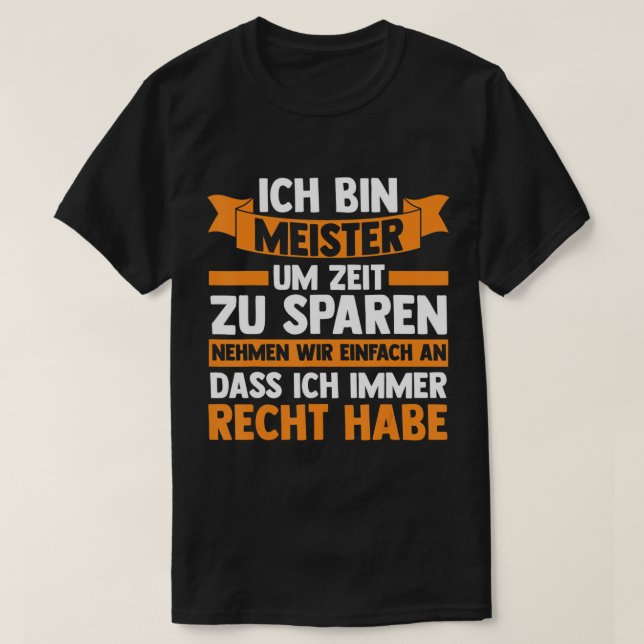 Manar Ich tunna Meister Handwerker T-Shirt (Design framsida)