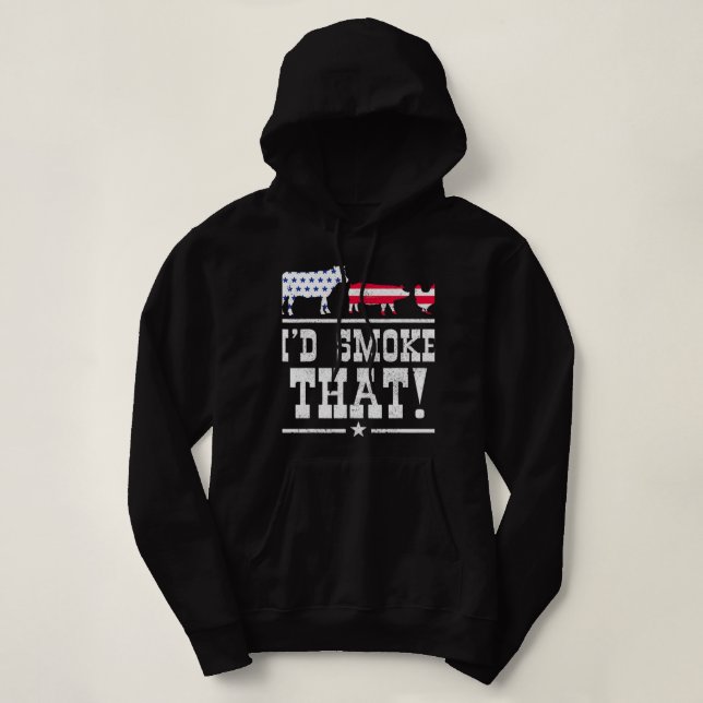 Manar ID Rökning som BQ Kött Rökgaller G T Shirt (Design framsida)