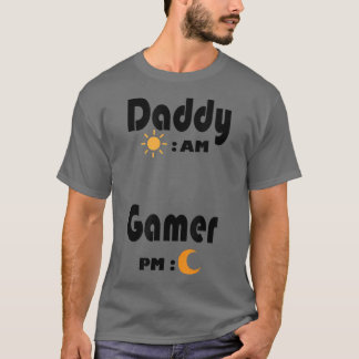 Manar-idé för Gamer Pappor-pappa efter dagspelaren T Shirt