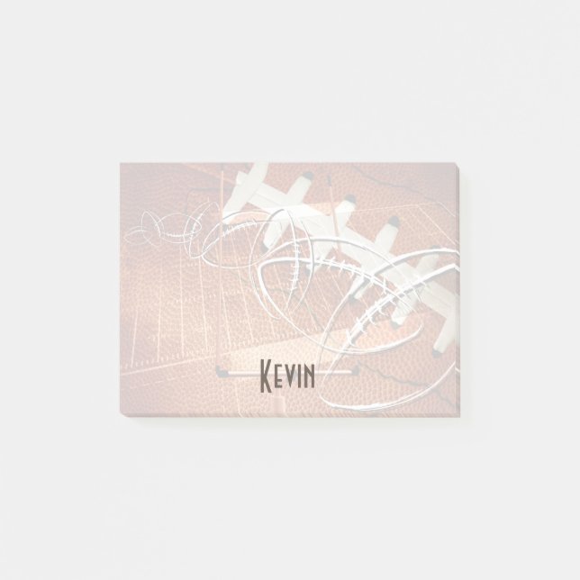 manar idrottsfotboll i namn anpassningsbar post-it block (Framsida)