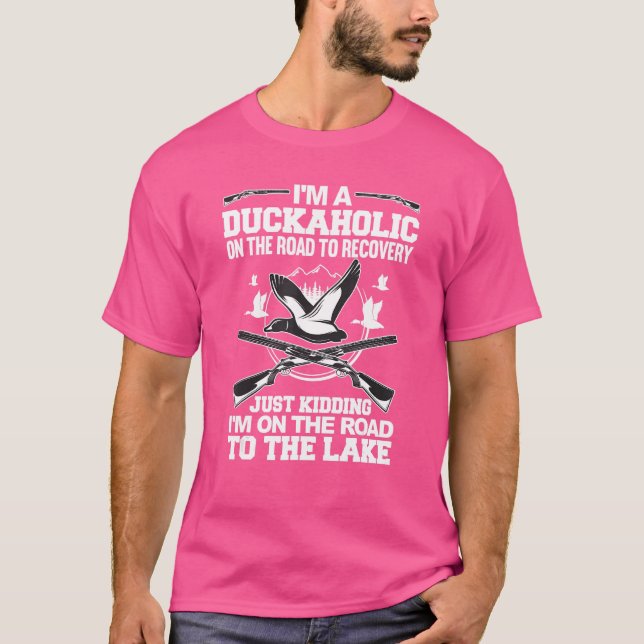 Manar Im A Duckahok Anka Hunting Mallard Waterfo T Shirt (Framsida)